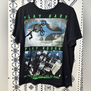 Vtg No Fear‎ Shirt W/ Play Hard Play Rough Graphic Sz Large in kids